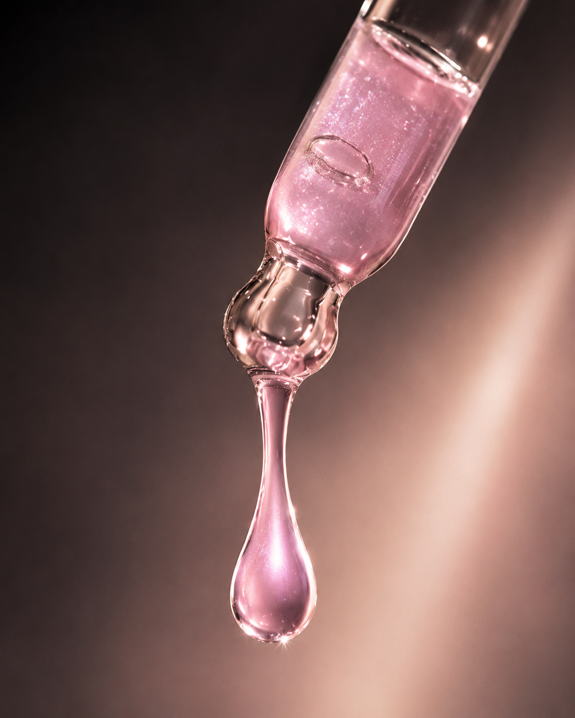 Macro detail of the C—Bombs liquid drop and formula texture